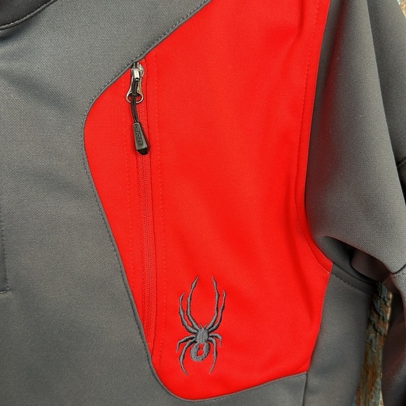 Spyder Men's Raider Gray 1/4 Zip Sweater Size Small - Picture 3 of 5